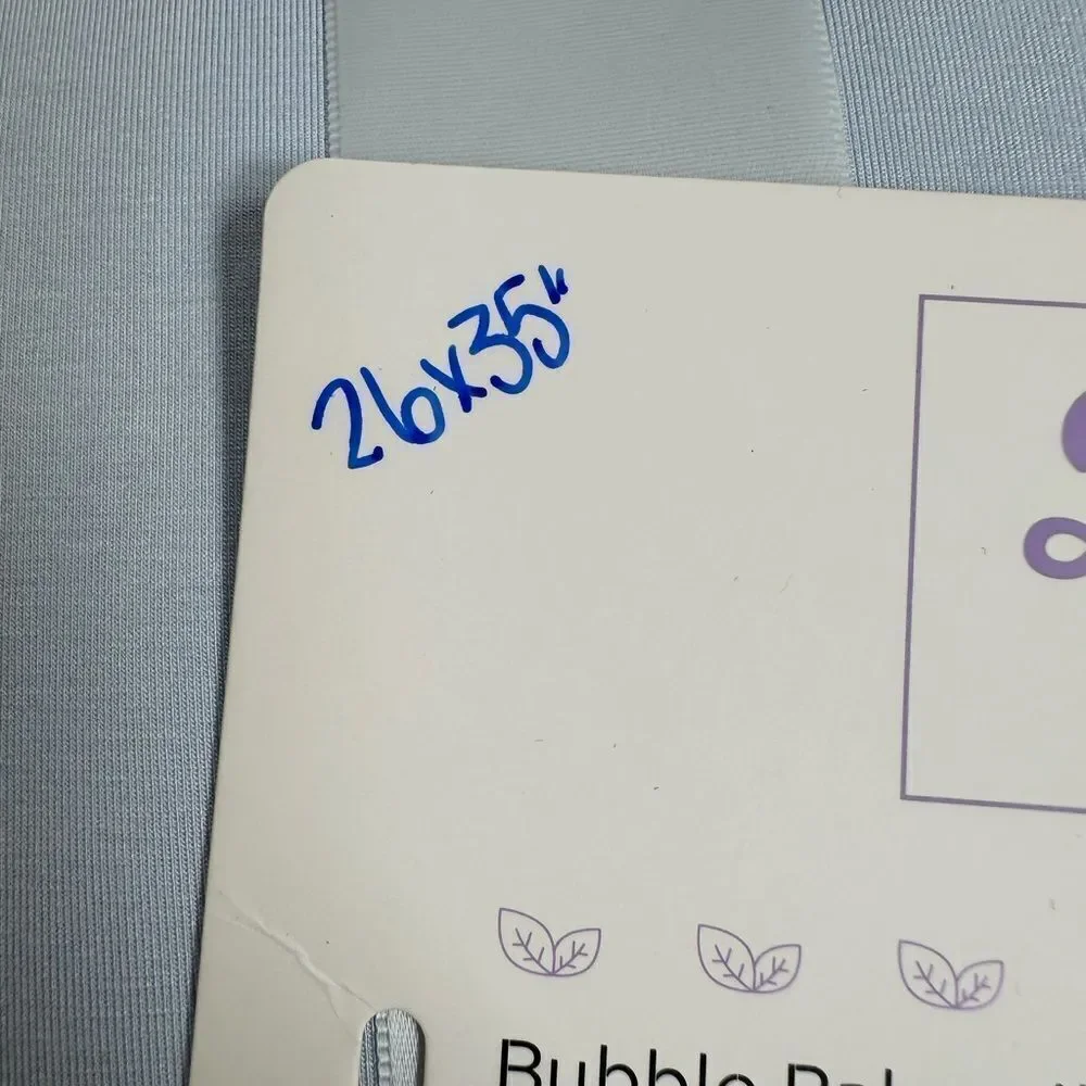 NWT Bubble Baby Bamboo Quilted Blanket - Light Blue - Size 26 x 35